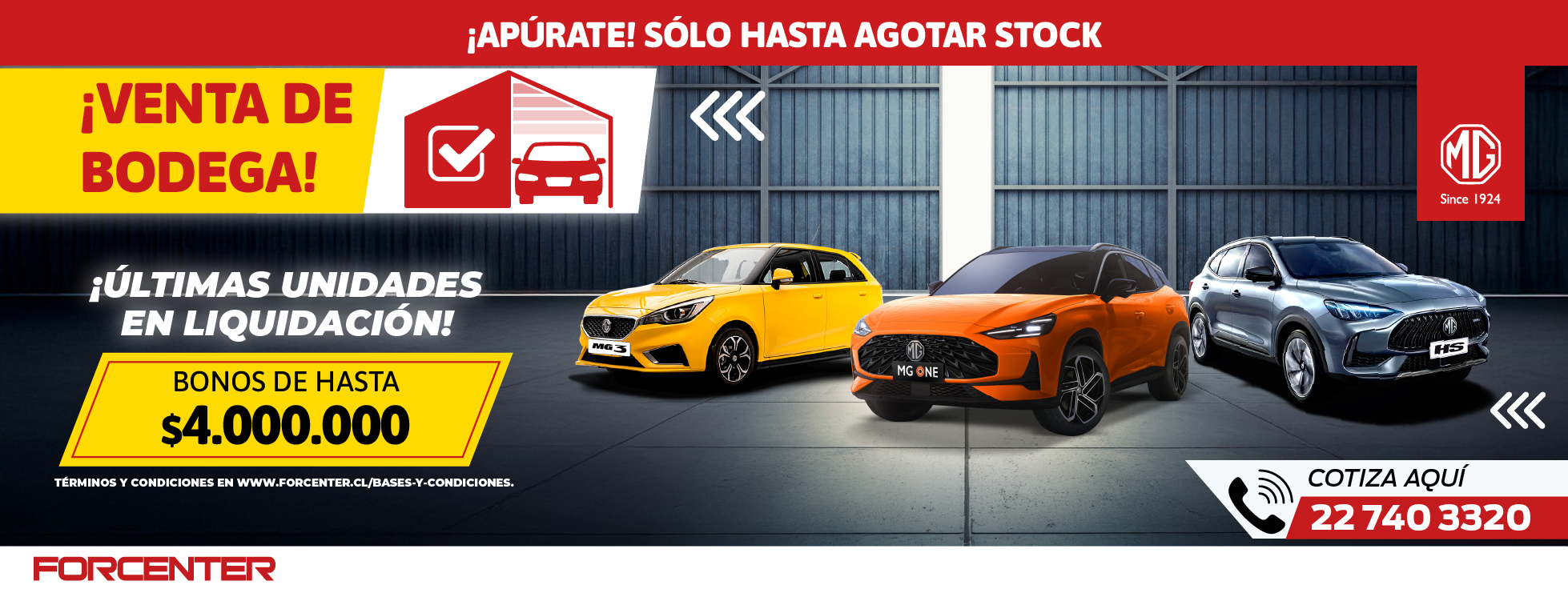 Venta de Bodega MG